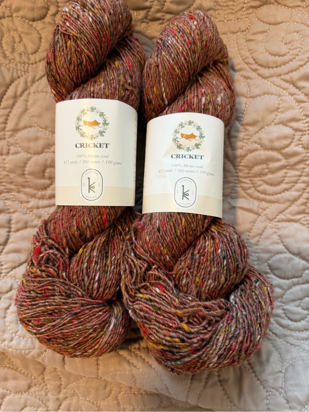 CRICKET Tweed Effect Yarn - Rustic Brown with Multicolor Speckles